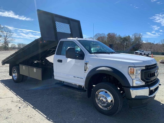 2021 FORD F550 XL FLATBED DUMP - ONLY 118 MILES