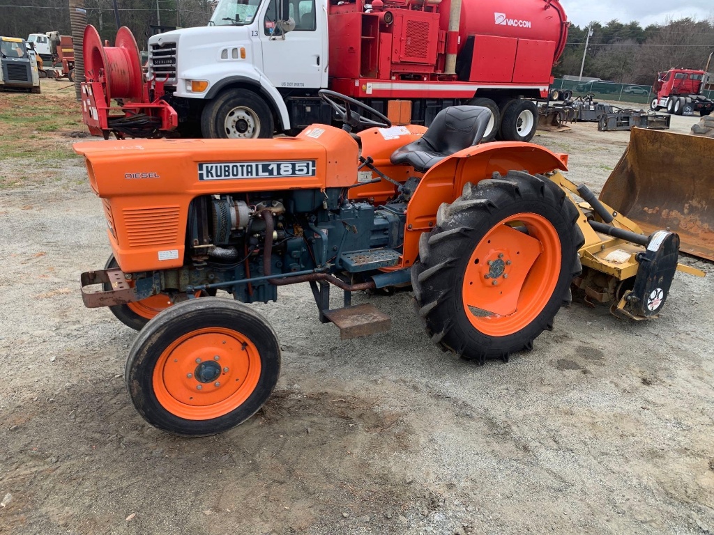 KUBOTA L185 Tractor With TARTER 4FT COUNTRYLINE TILLER | Farm Equipment &  Machinery Tractors | Online Auctions | Proxibid