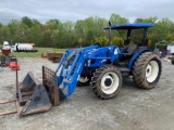 NEW HOLLAND TN70A 4RM 4WD TRACTOR WITH LOADER