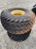 Qty(2) 21.5L-16.1 Tractor Turf Tires/Rims