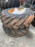 QTY OF 2 18-26 TRACTOR TIRES AND WHEELS