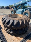 QTY OF 2 14.9-24 TIRES AND WHEELS