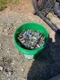 Bucket of Assorted Bolts and Nuts