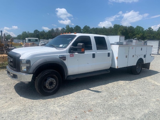 2010 FORD F550XL CREW CAB SERVICE BODY TRUCK