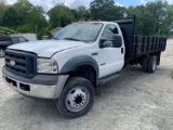 2006 FORD F-550 XL S/A FLATBED DUMP TRUCK