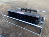 Unused 72IN JCT Skid Steer Angle Broom Attachment