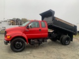 2000 FORD F650 EXT CAB S/A DUMP TRUCK