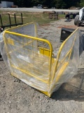 New manlift safety cage basket for pallet forks