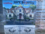 Unused 2022 Greatbear 20ft Bi-Parting Iron Gate. With artwork 