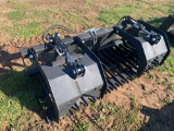 UNUSED 80IN SKID STEER BRUSH GRAPPLE BUCKET