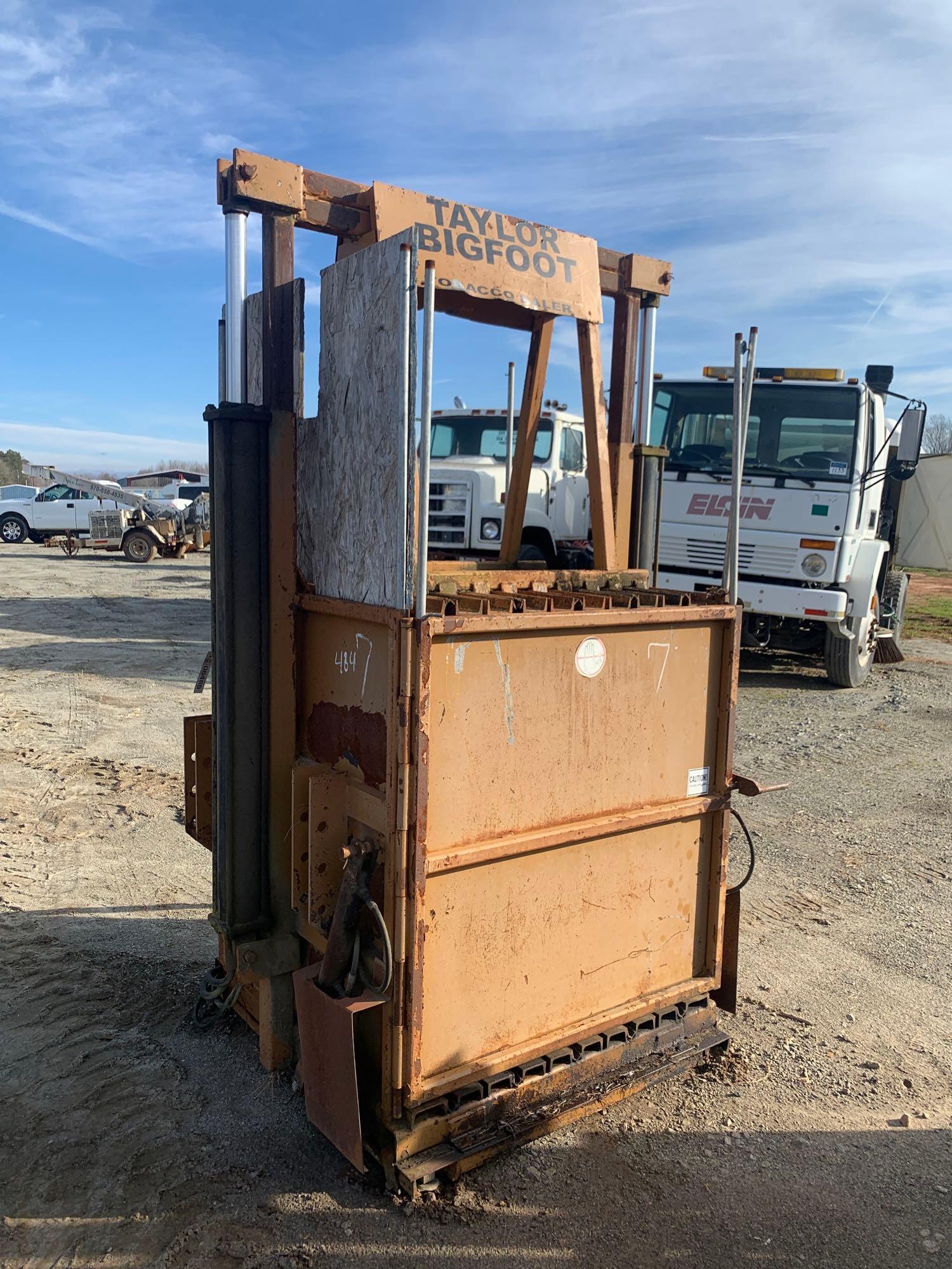 antique tobacco baler TAYLOR BIGFOOT TOBACCO BALER