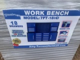 UNUSED STEELMAN MODEL 7FT-18HD 18 DRAWER WORK BENCH