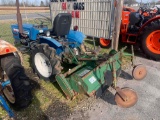 MITSUBISHI D1500 FARM TRACTOR WITH 3PT Z136S ROTARY TILLER