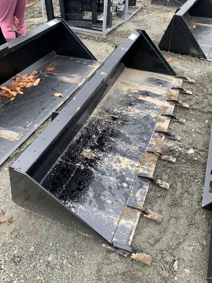 NEW 84IN SKID STEER BUCKET with TEETH