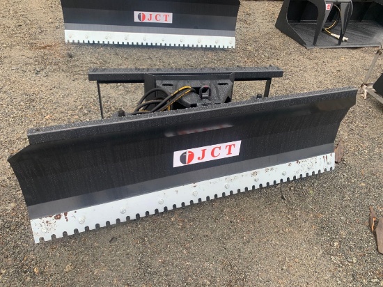 UNUSED 72IN JCT HYDRAULIC SKID STEER ANGLE SNOW PLOW ATTACHMENT