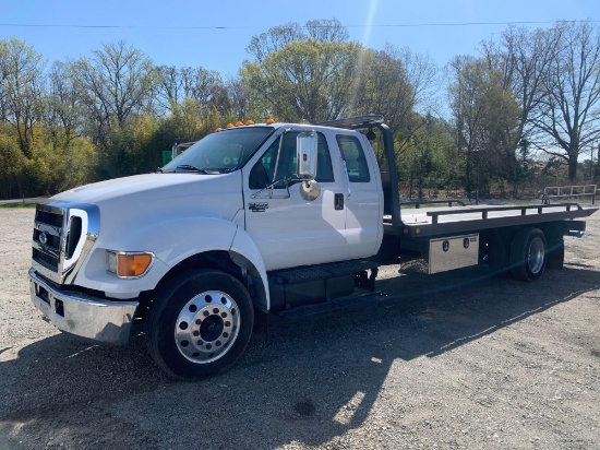 2008 FORD F650 PRO LOADER XLT EXT CAB ROLLBACK TRUCK