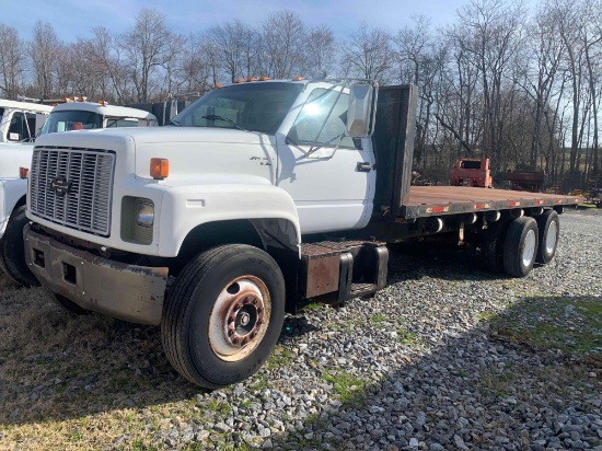 1996 CHEVROLET KODIAK C70 T/A 24FT TWIN STATE FLATBED TRUCK