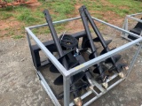 UNUSED 2022 Greatbear Skid Steer auger with three bits.