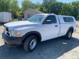 2010 DODGE RAM 1500 LONG BED PICKUP WITH SHELL