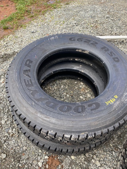 Qty (2) 10R22.5 Tires