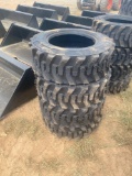 QUANTITY OF FOUR SKID STEER 10?16.5,12 PLY TIRES.