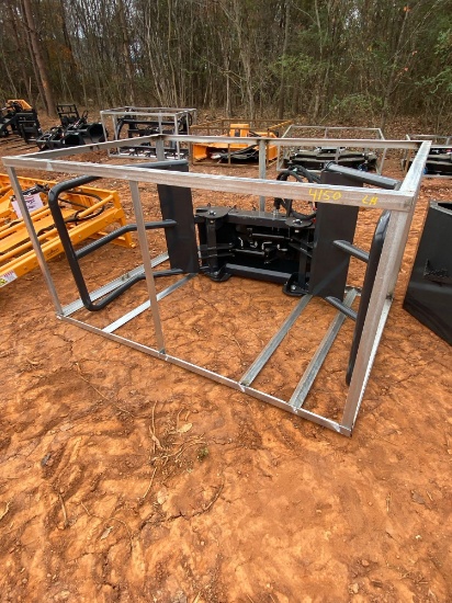 Wolverine Skid Steer Hydraulic Bale Clamp Attachment