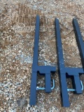 Qty (2) Clamp On Pallet Fork Extensions