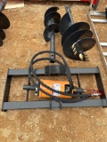 WOLVERINE SKID STEER AUGER ATTACHMENT WITH TWO BITS