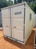 11 FOOT OFFICE CONTAINER WITH SIDE DOOR AND WINDOW