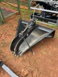 Skid Steer Hydraulic Stump Bucket Attachment