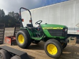 JOHN DEERE 4100 4x4 TRACTOR W/ BOX BLADE