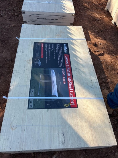 Allmetal Unused 11FTx19FT All-Steel Carport
