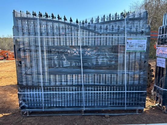 Allmetal 7FT H x 20FT L Metal Farm Driveway Gate
