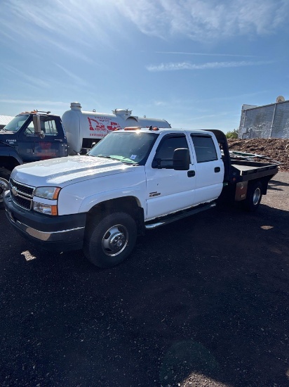 2007 CHEVROLET 3500 LT 4Dr CREW CAB 4x4 FLATBED DUALLY | Commercial ...