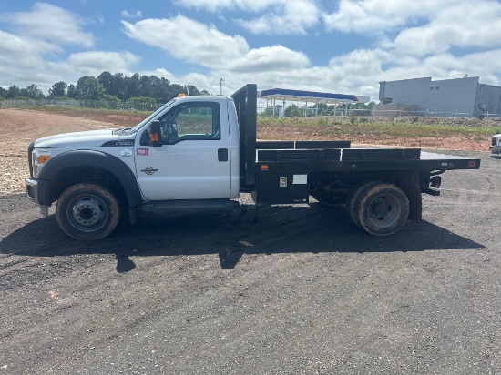 2014 FORD F550 FLATBED GOOSENECK TRUCK