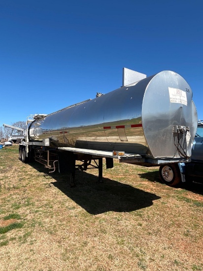 1987 BRENNER 6700 S.F. GALLON T/A ALUMINUM TANKER TRAILER