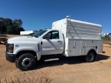 2023 CHEVROLET 6500HD ADKINS 11FT ENCLOSED BODY SERVICE TRUCK WITH ECONO-TON REMOTE CRANE