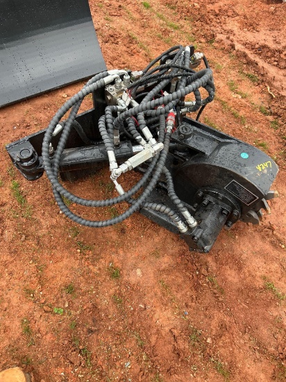 FUTURE MINI SKID STEER HYDRAULIC ANGLE STUMP GRINDER ATTACHMENT