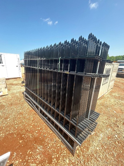 QTY OF 10FT SECTIONS METAL FENCING