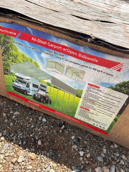HURRICANE ALL STEEL20FT x 20FT CARPORT