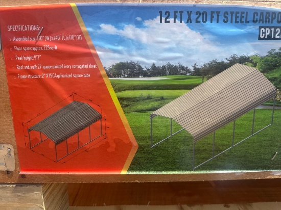 12FT X 20FT STEEL CARPORT