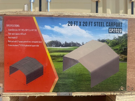 20FT X 20FT STEEL CARPORT