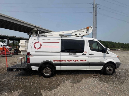2012 MERCEDES BENZ SPRINTER 3500 EMERGENCY FIBER OPTIC REPAIR BUCKET VAN