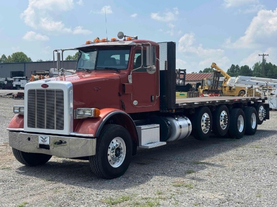2012 PETERBILT 365 QUINT/A 27FT FLATBED TRUCK