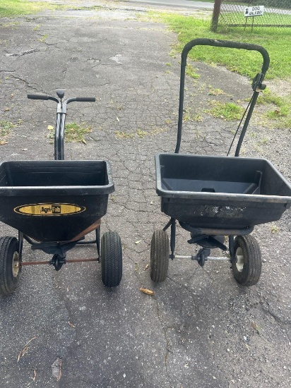QTY (2) WALK BEHIND SPREADERS