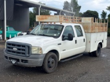 2006 FORD F-350XL SUPER DUTY CREW CAB SERVICE BODY TRUCK