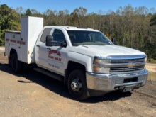 2015 CHEVROLET 3500HD CREW CAB SERVICE BODY TRUCK