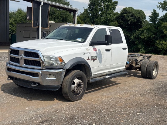2013 DODGE RAM 5500 HEAVY DUTY TURBO DIESEL CREW CAB & CHASSY TRUCK