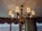 Brass 8 candle chandelier, now removed