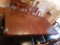 Mahogany Mid-Century dining room table, two leaves, 6 legs, 7'4